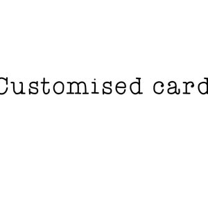 Personalised gift card & envelope. 12.5 x 12.5cm square card. Customised.