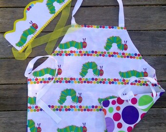Hungry little Caterpillar Apron with Crown