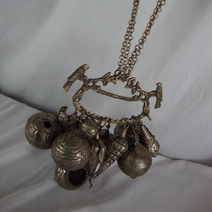 Vintage Penca de Balangandan Metal Charm Amulet Wall Door Decor