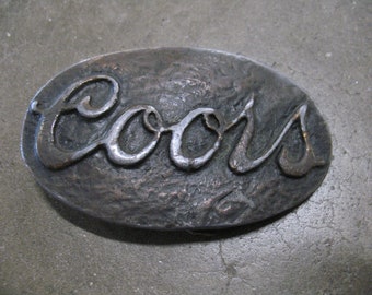 vintage coors belt buckle