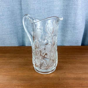 Vintage Mosser Inverted Strawberry Glass Water Pitcher
