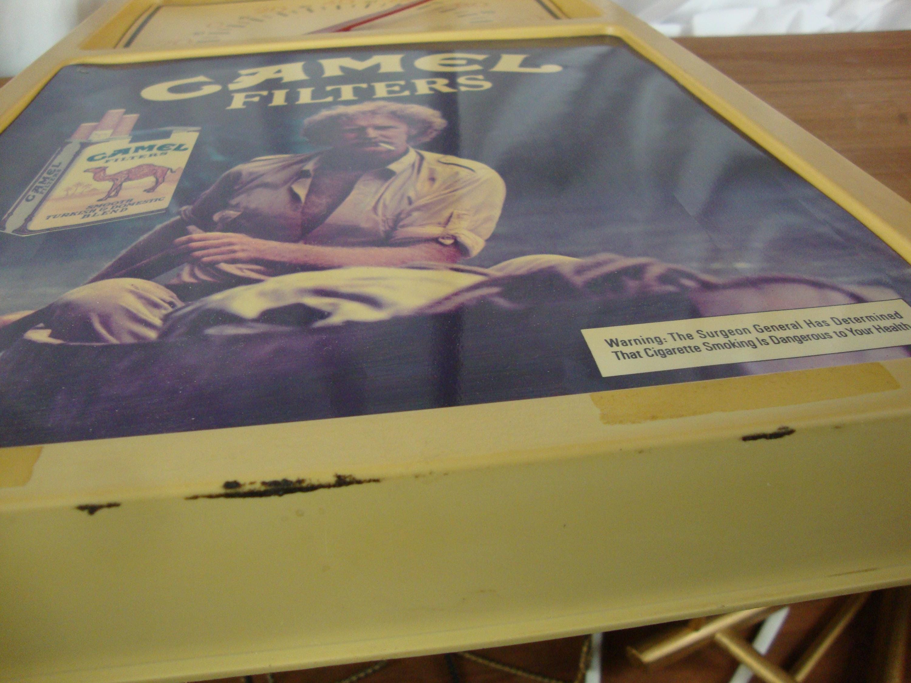 1984 Camel Filters Cigarettes Molded Plastic Sign Thermometer Wall