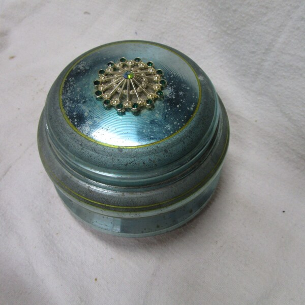 Antique Powder Jar Etsy