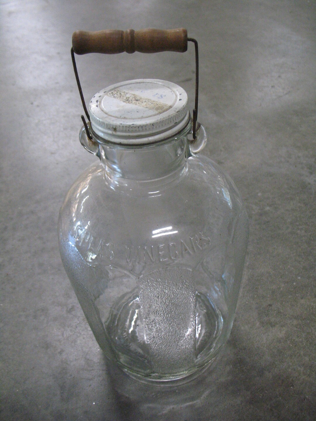 Vintage Speas Vinegar Usavit 1 Gallon Jar With Lid and Carry Handle Etsy