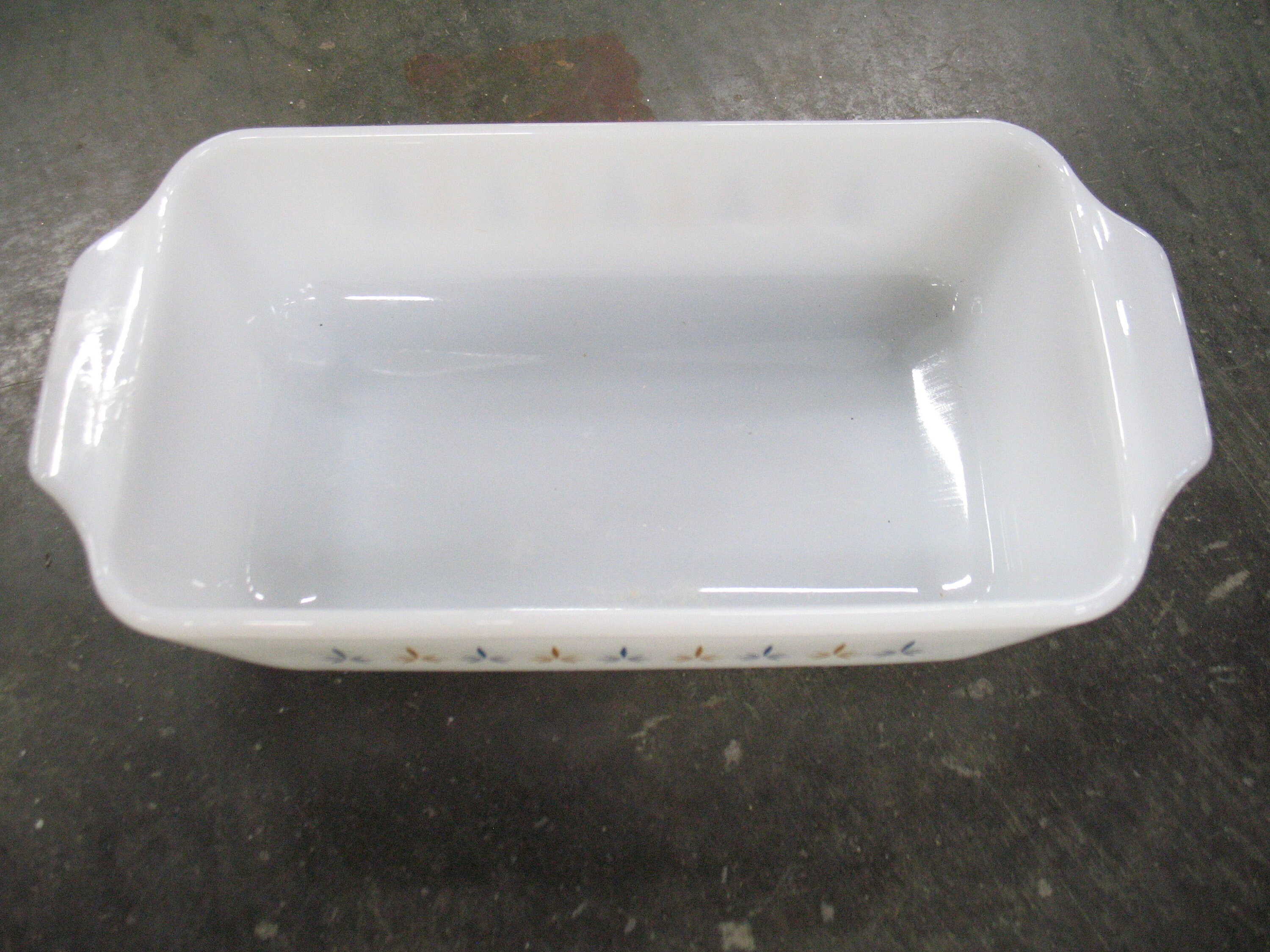 Vintage Fire King Milk Glass Baking Loaf Pan Etsy