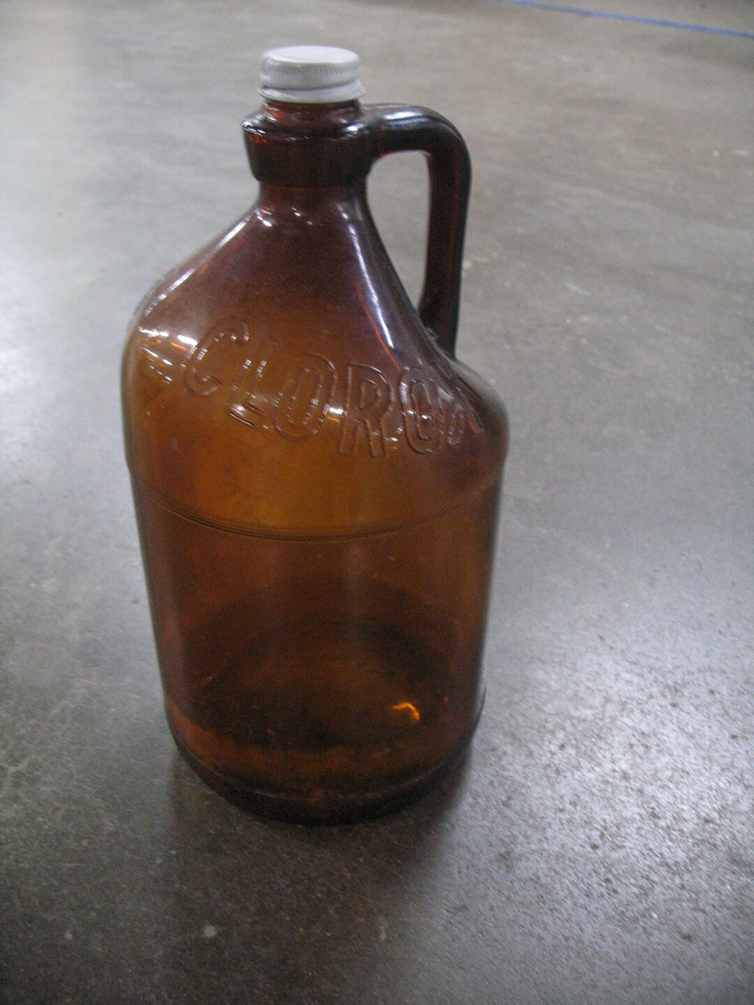 Vintage Clorox Brown Glass Half Gallon Jug Etsy