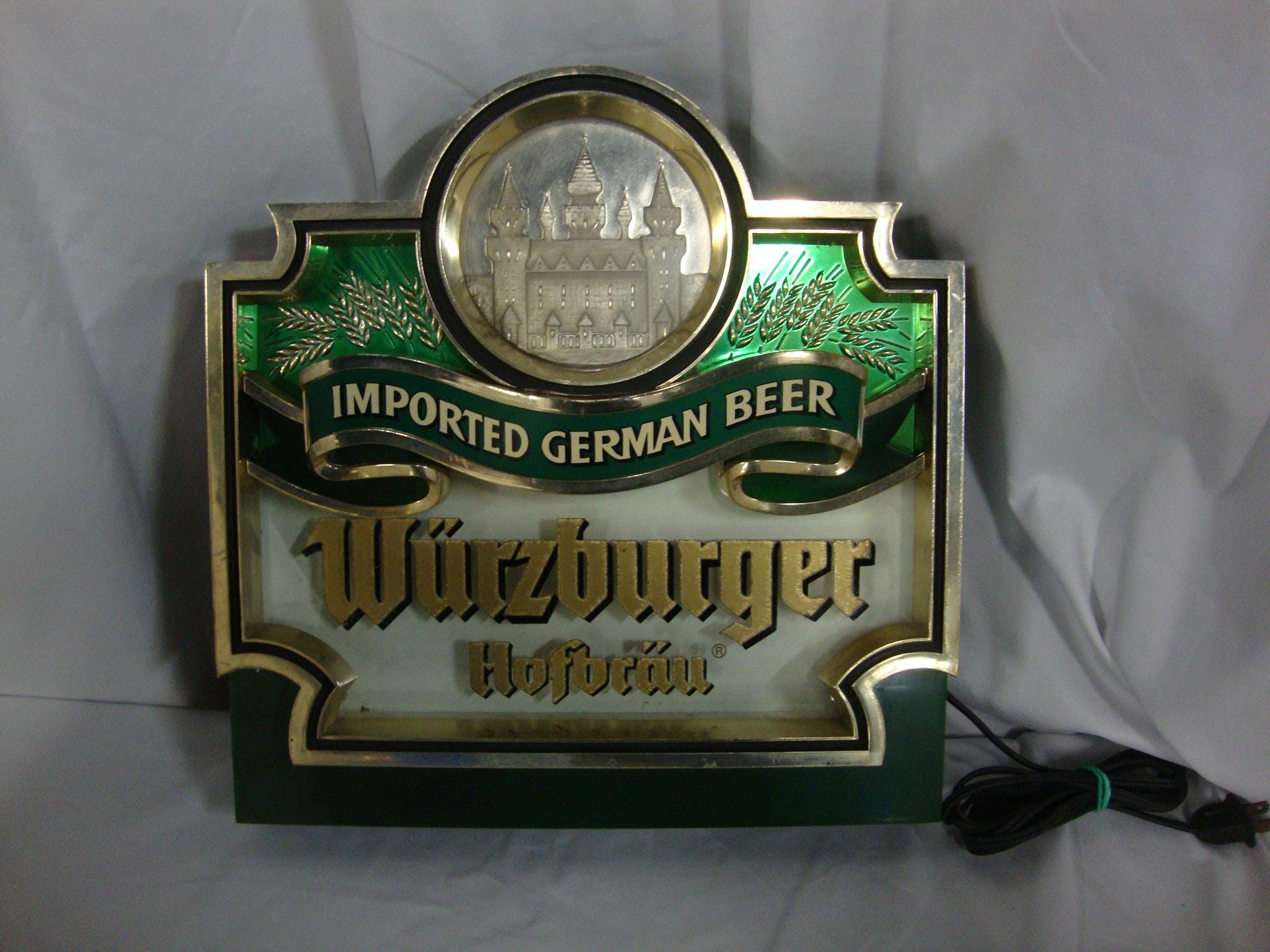 sapporo ヴィンテージ BEER バレルサイン BAR バー 非売品 レア Vintage Wurzburger Hofbrau Imported German Beer Lighted Beer Bar