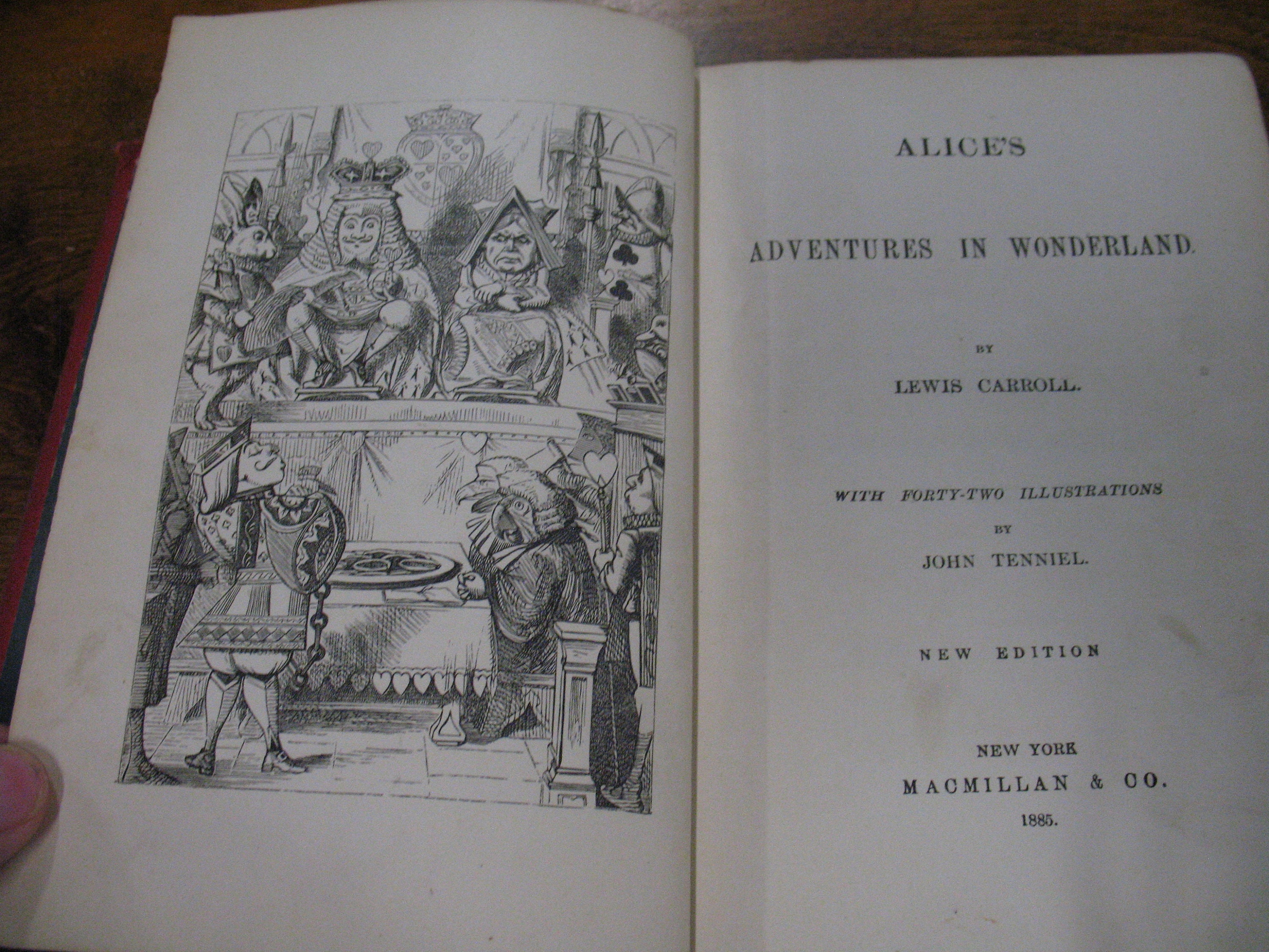 1885 Lewis Carroll Alice's Adventures in Wonderland and