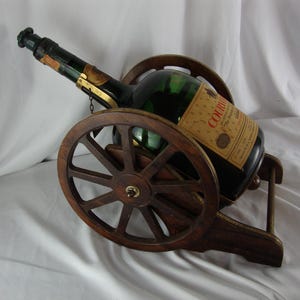 Vintage Courvoisier Cognac Empty Gallon Bottle on Canon Pour Stand