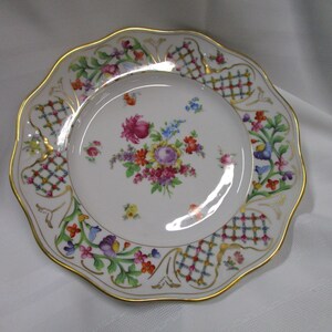 Schumann Bavaria Germany Handpainted Floral Dinner Plate