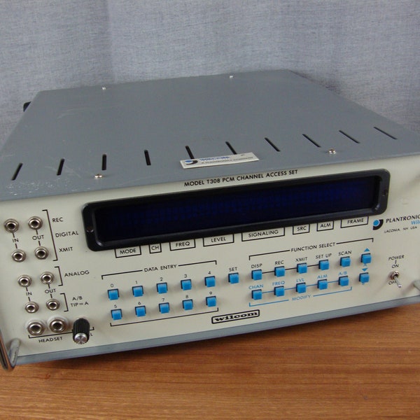 1988 Wilcom Plantronics TDM Test Set Model 308 Channel Access Spectrum Analyzer Unit *UNTESTED*