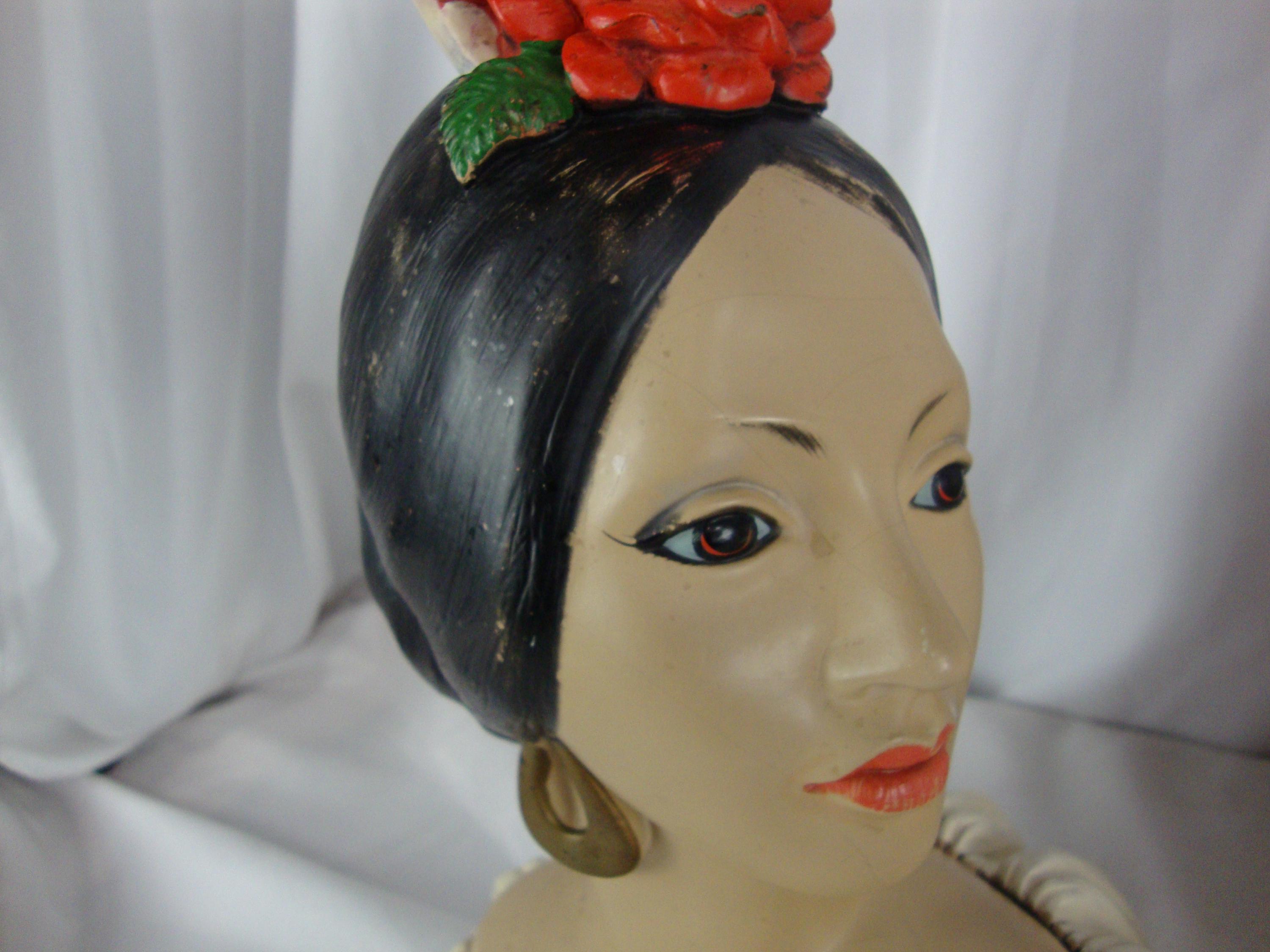 1966 Marwal by Brower Chalkware Matador & Senorita Head Figures - Etsy