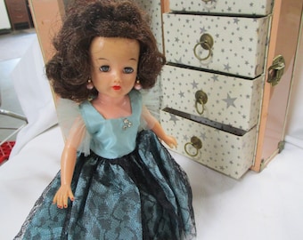 1950's Little Miss Revlon by IDEAL with Carry Locker and Clothes