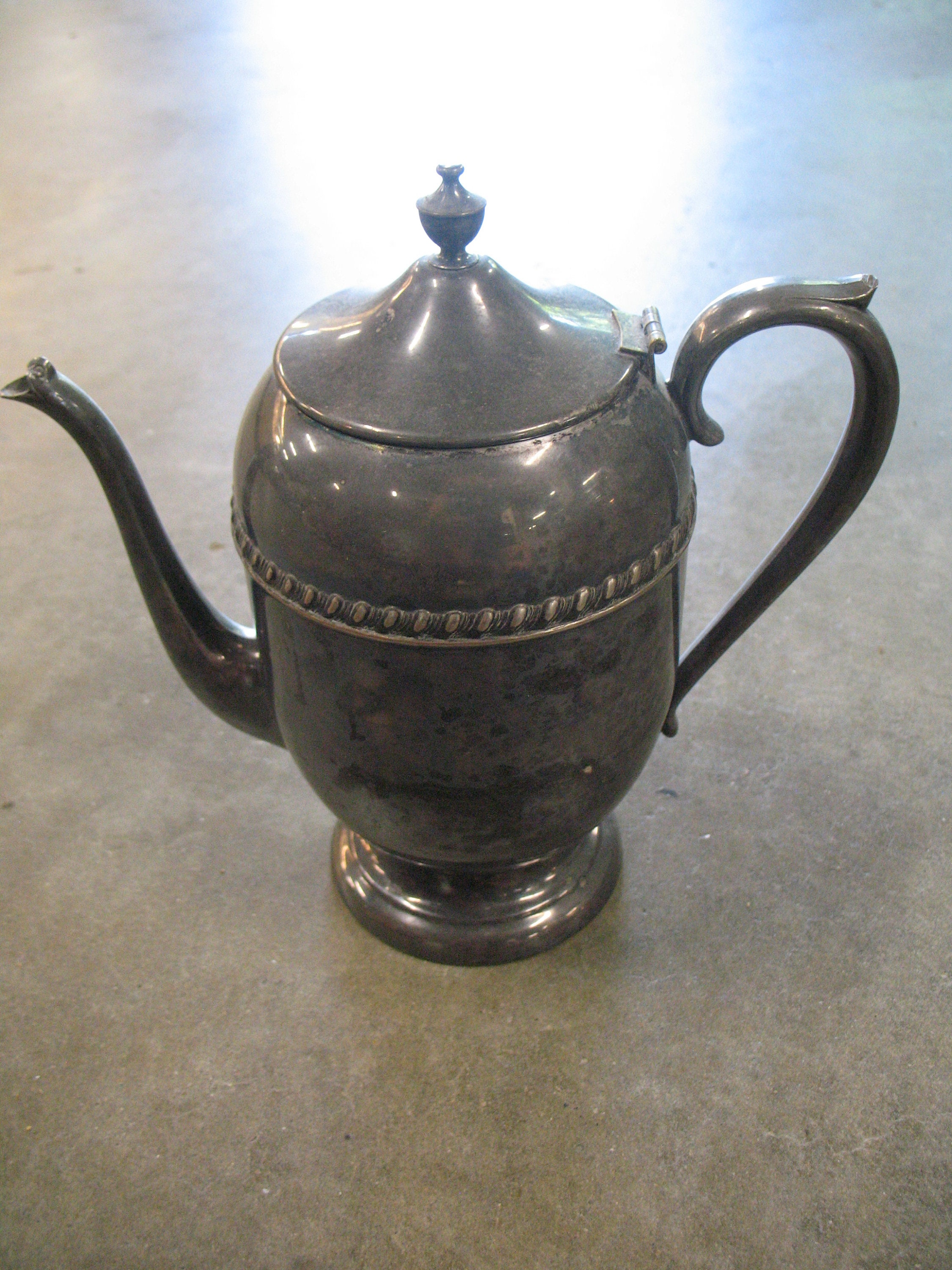 Vintage Silver on Copper Teapot Etsy