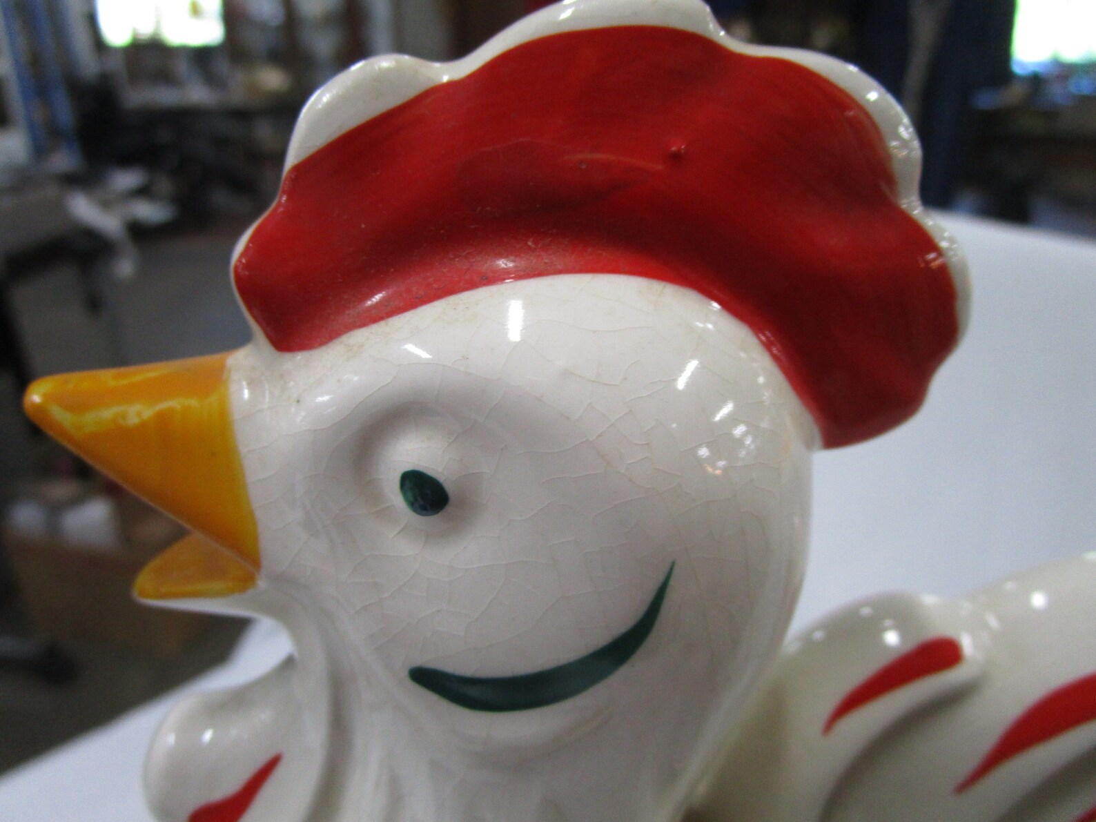 Vintage Pottery Guild Handpainted Rooster Ceramic Cookie Jar Etsy