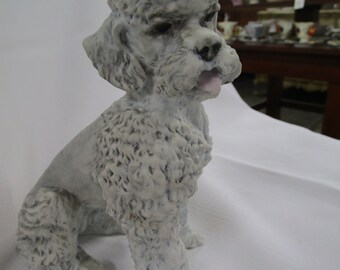 Vintage Kaiser Germany Handpainted/Signed Poodle Porcelain Statue Figure