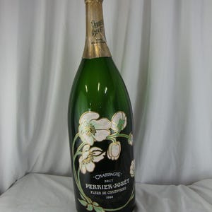1988 Perrier Jouet Champagne 9 Liter Handpainted Store Display Bottle EMPTY
