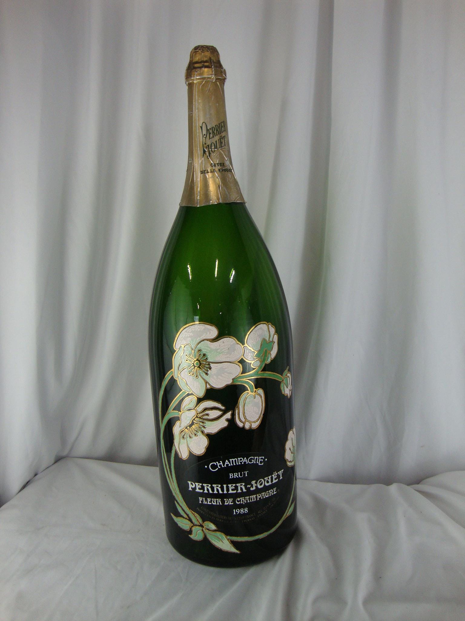 1988 Perrier Jouet Champagne 9 Liter Handpainted Store Display