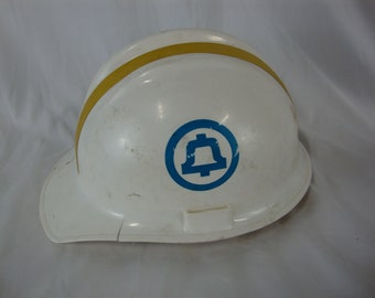 Vintage Southern Bell Molded Plastic Worker Hard Hat