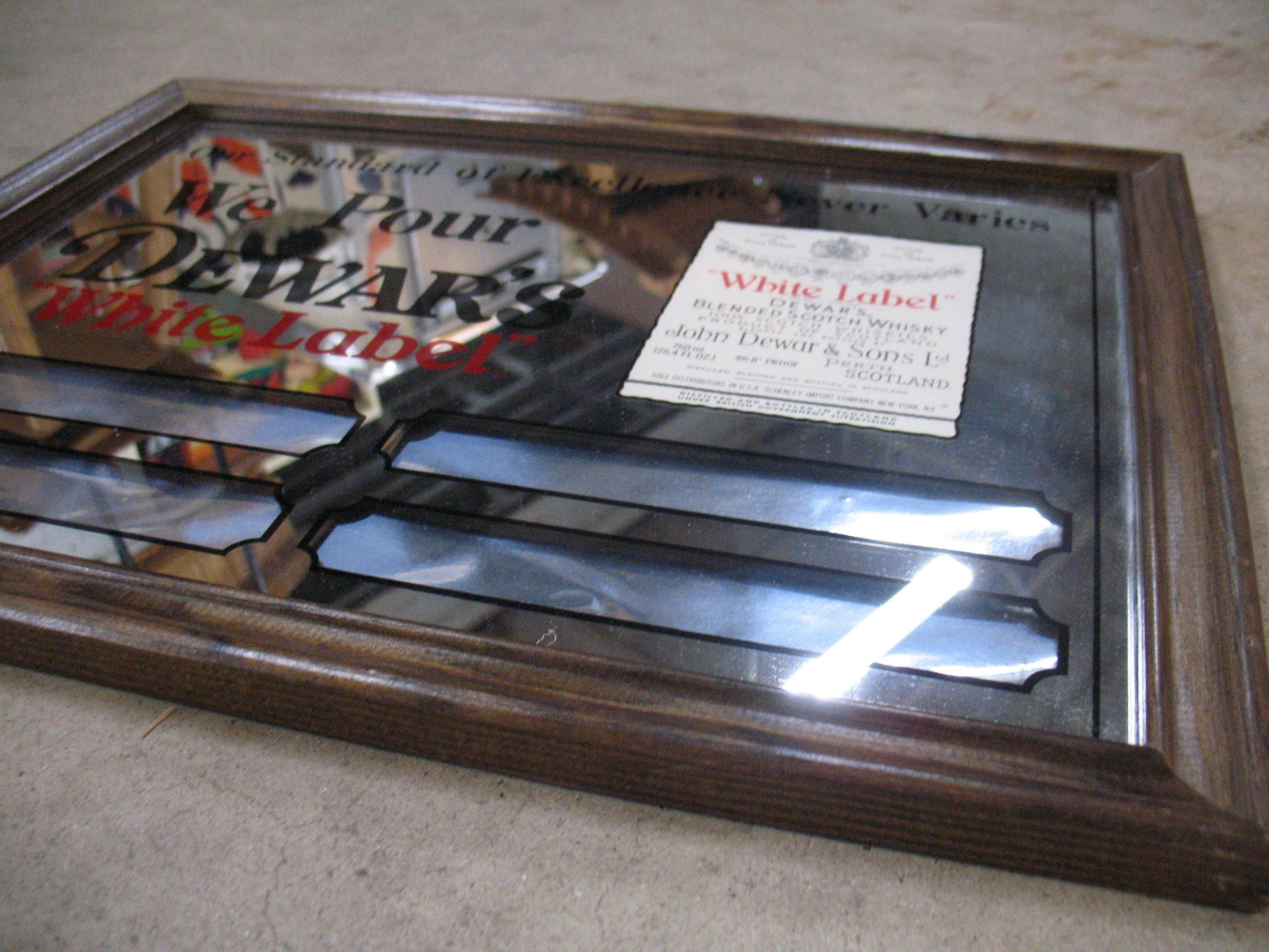 Dewar's パブミラー　ホワイトラベル ミラー　ビンテージ antique & Vintage furniture at's(アッツ)□ / DEWAR'S White