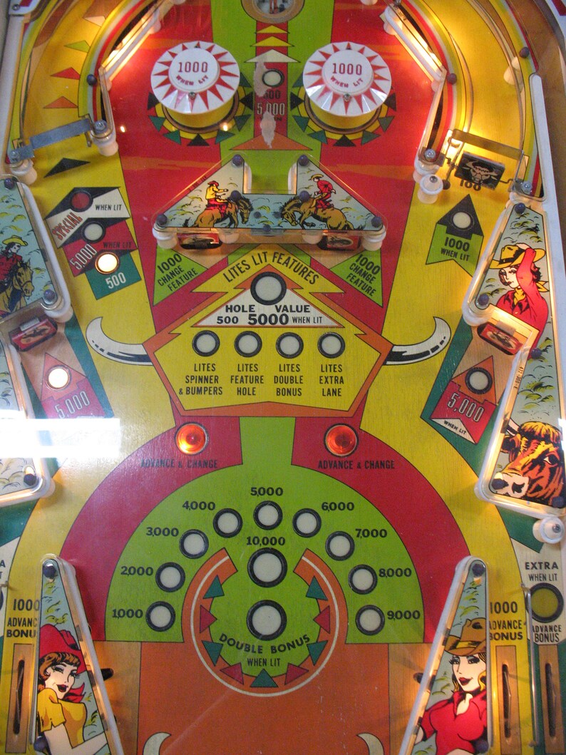 1977 Chicago Coin Stern's Stampede Upright Arcade Pinball Etsy