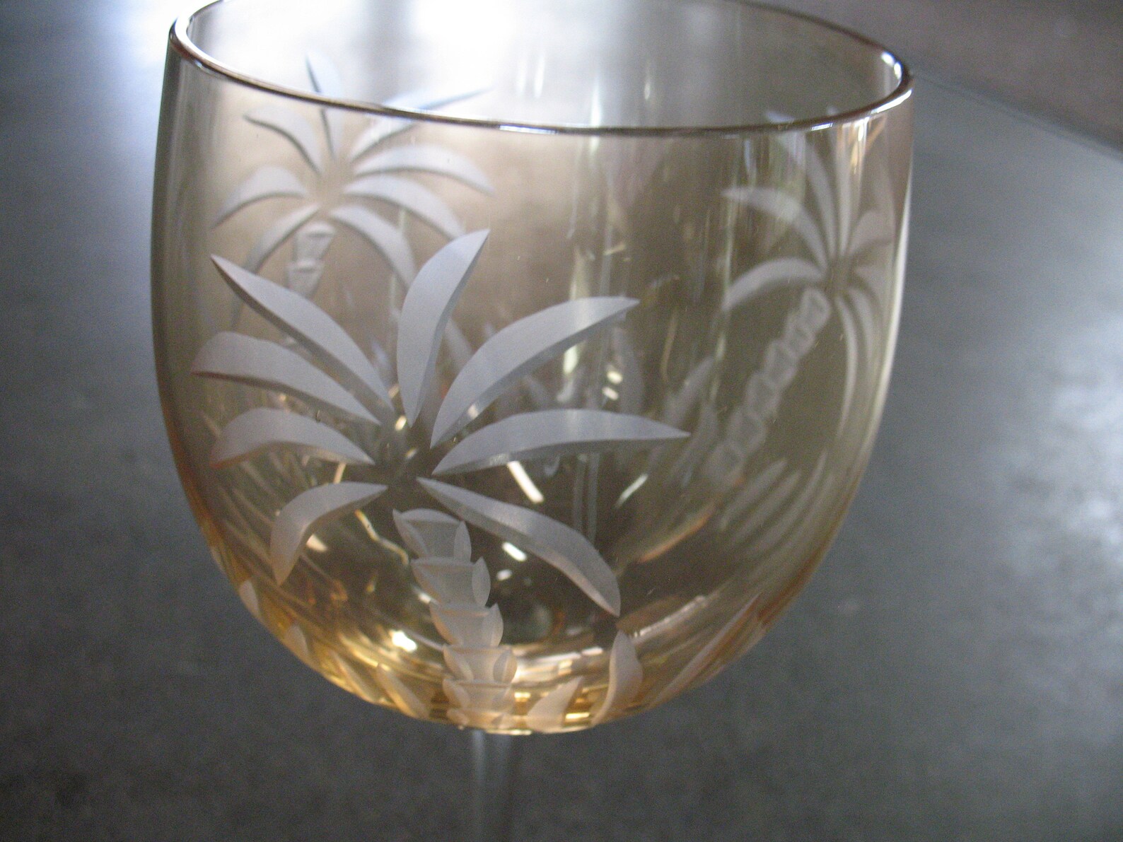 Lenox British Colonial Etched Palm Tree Crystal Wine Glass Etsy