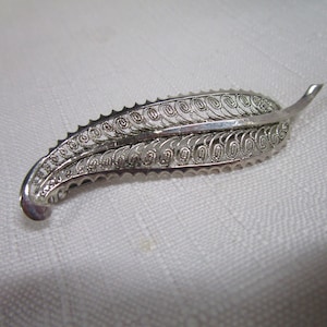 Vintage Alice Caviness Sterling Silver Germany Leaf Jewelry Brooch
