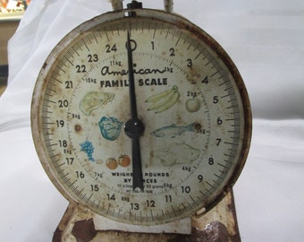 Vintage American Family Scale 25 Pound Kitchen Decor Scale