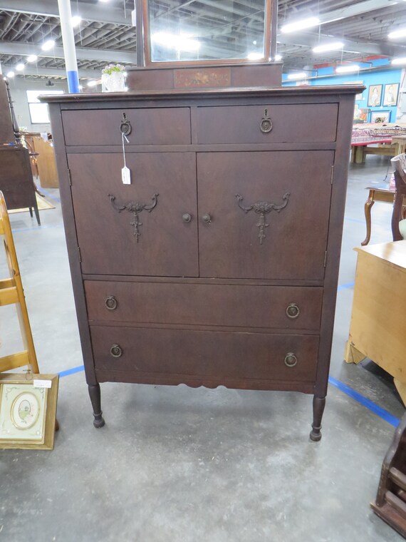 Vintage High Boy Bachelors Chest With Drawers Etsy