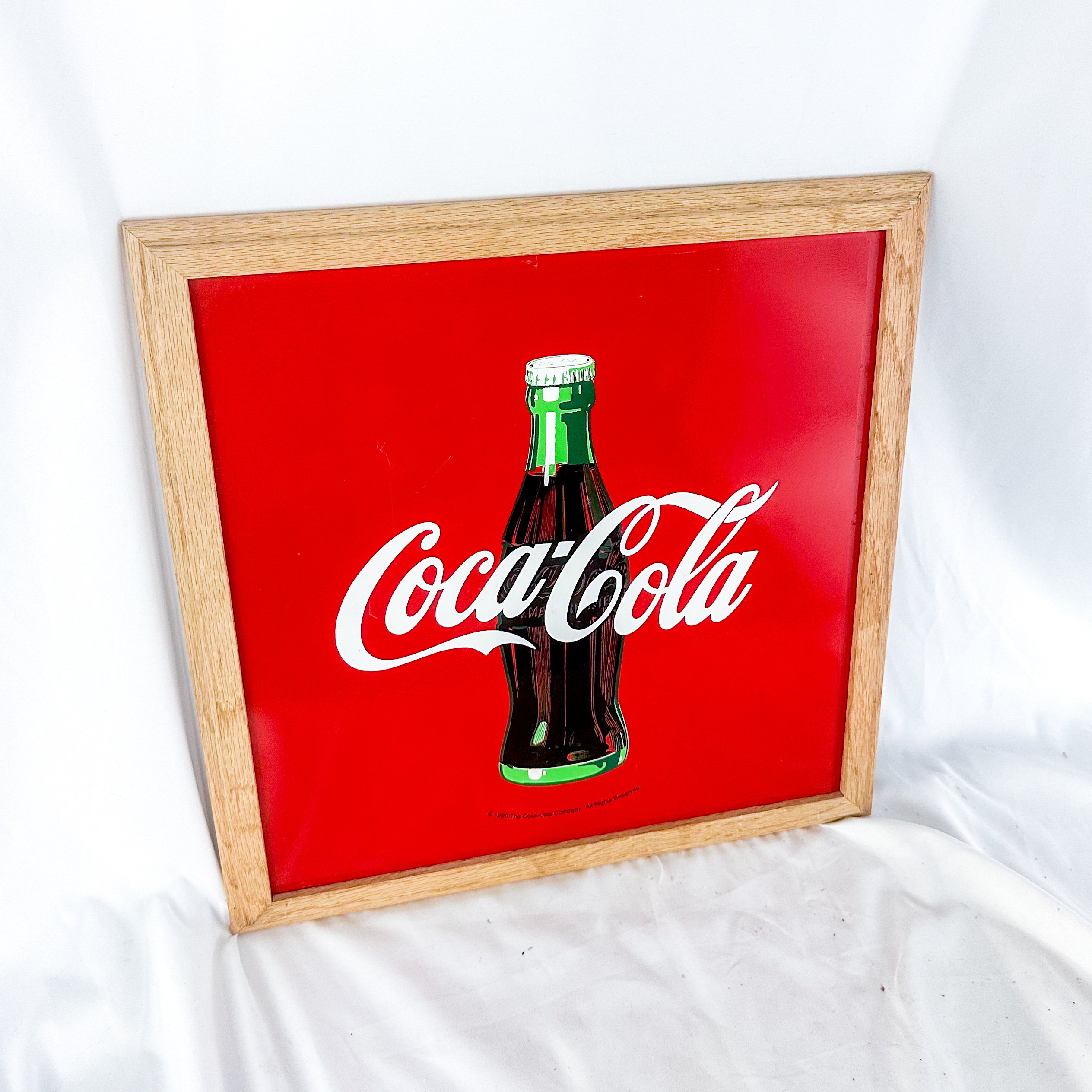 1990 Framed Metal Coca-cola Sign - Etsy