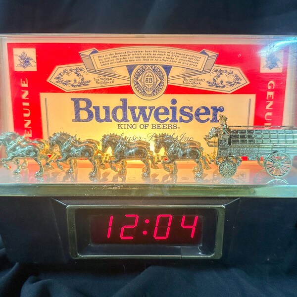 Budweiser Vintage Bar Light Etsy
