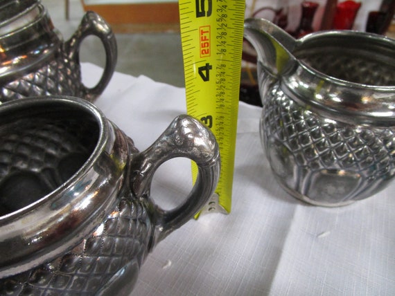 Mermod Jaccard & Co. Pineapple Silverplate Coffee and Tea Set With
