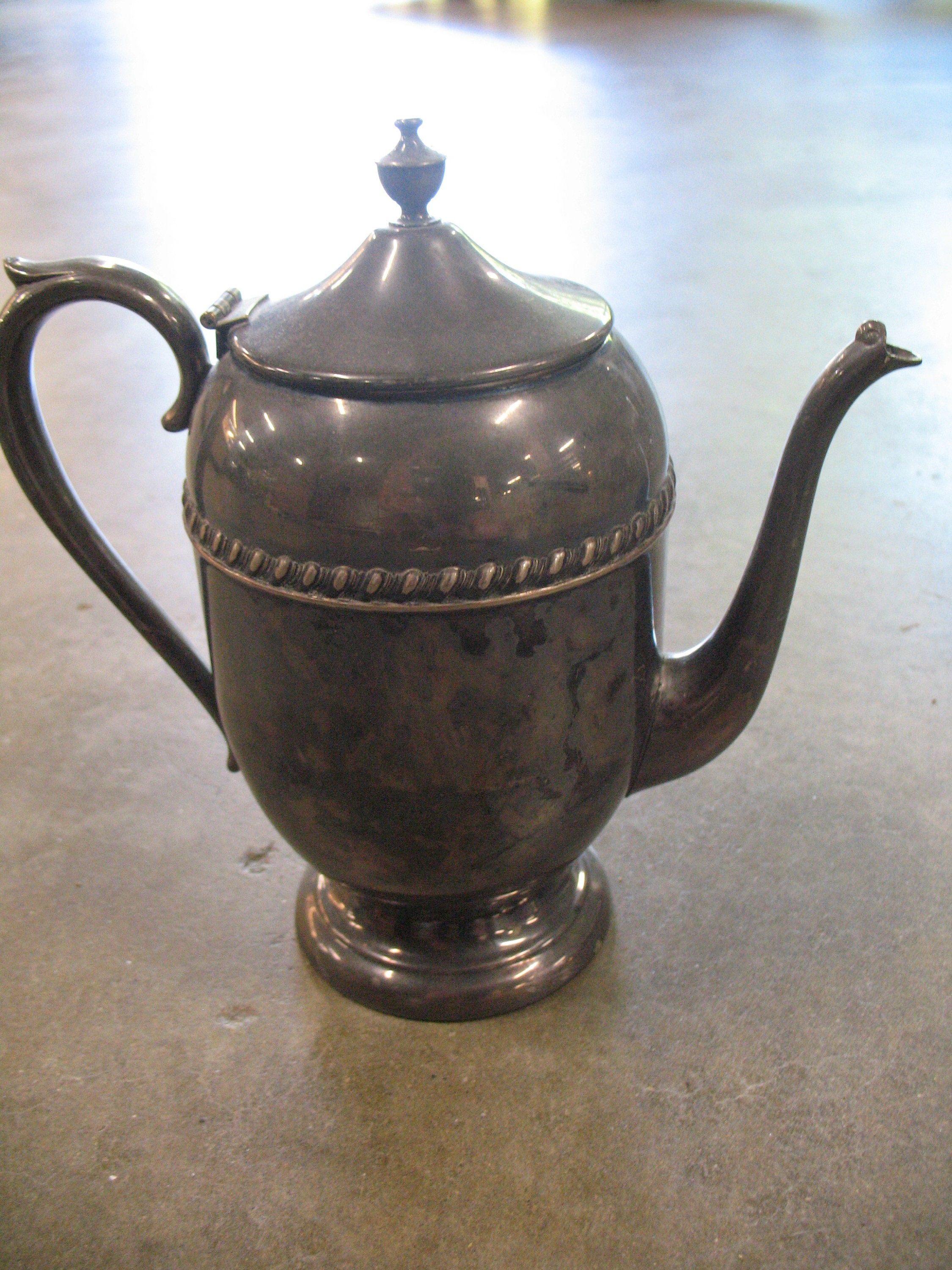 Vintage Silver on Copper Teapot Etsy
