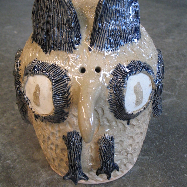 Dale Costner Vale, NC Artist Signed Owl Ugly Face Jug