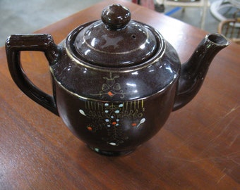 Vintage Made in Japan Handpainted Floral Teapot
