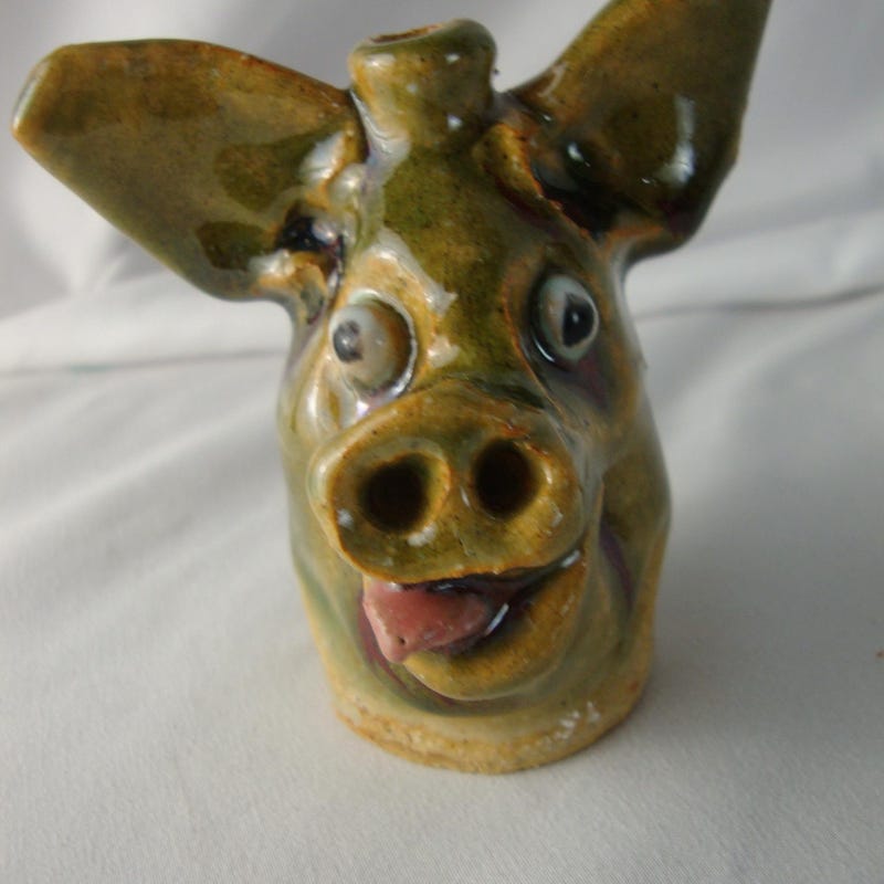 Smiley Pitcher Pig Face Ceramic - Etsy