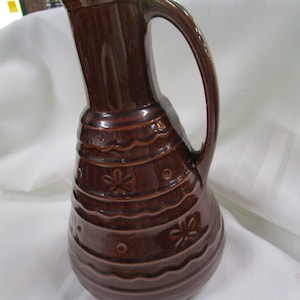 Vintage Marcrest Daisy & Dot Stoneware Carafe Ewer Pitcher