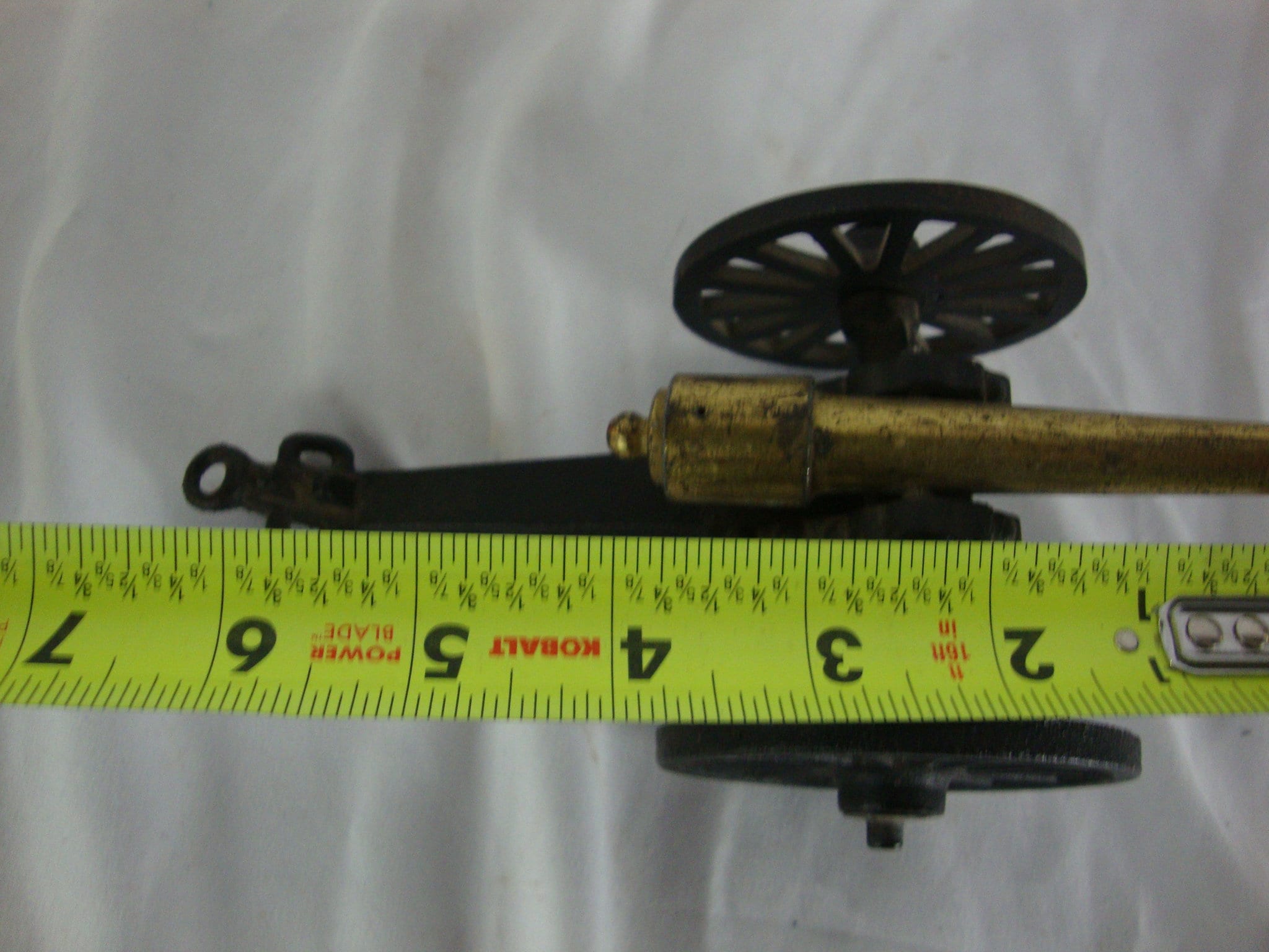 Vintage Penn Craft USA Cast Iron & Brass Wheeled Military Cannon