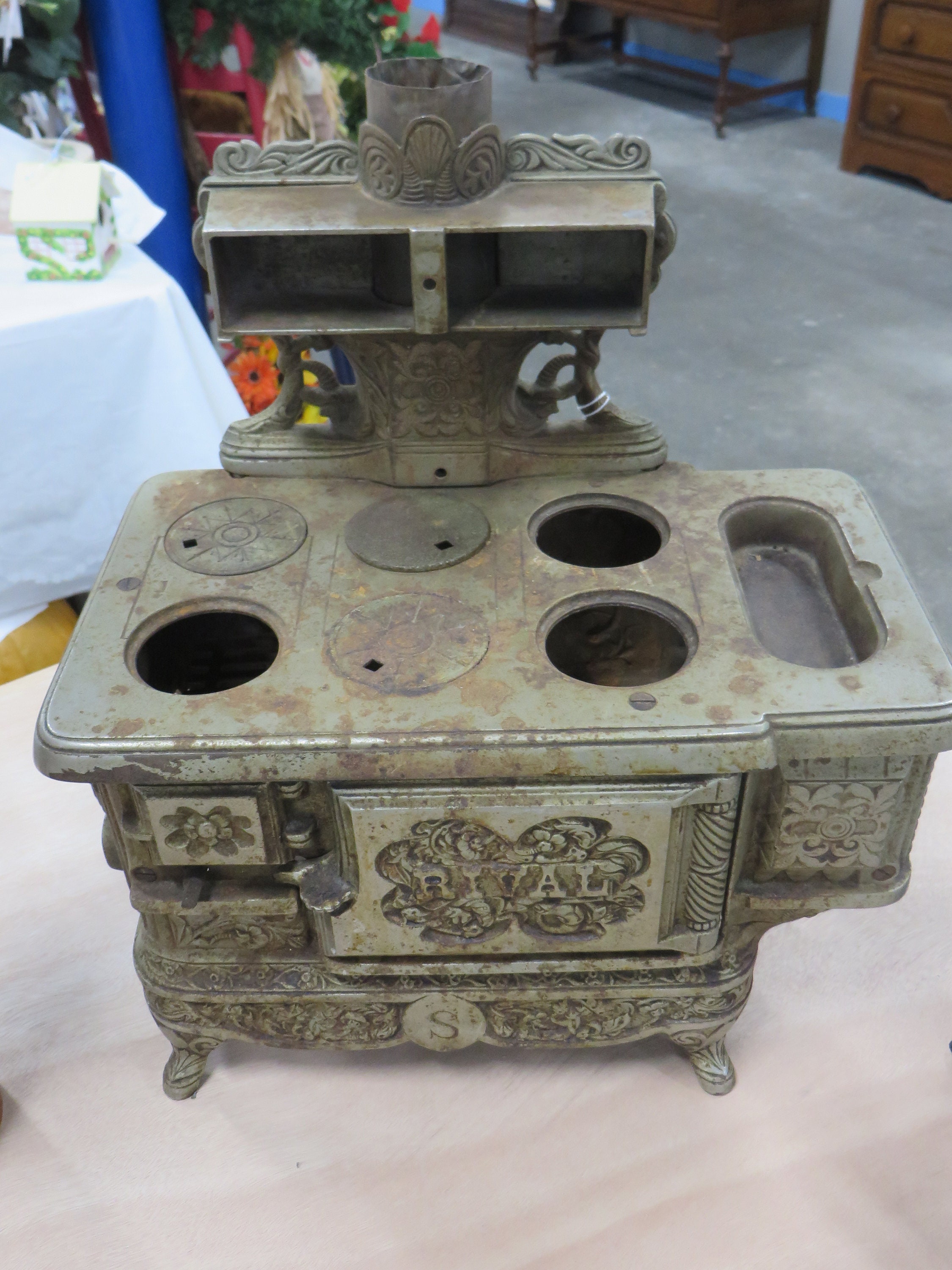 Passion Flower Cast Iron Stove Salesmans Sample Original 1886 Form Very  Rare 14 Tall X 19w X 12 Deep A Must for Collector 