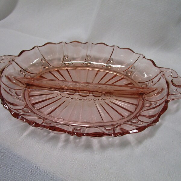 Pink Glass Tray Etsy