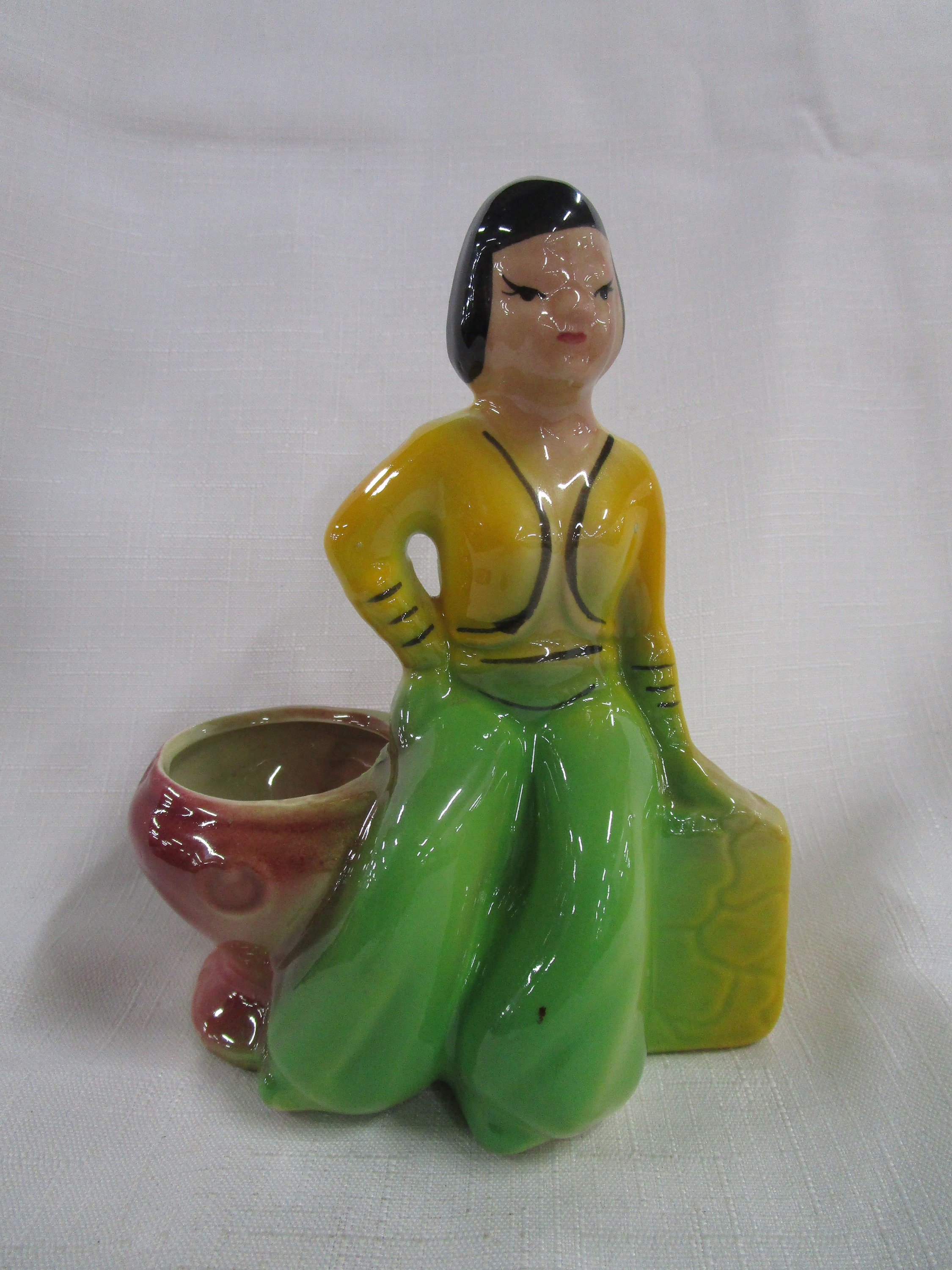 Vintage 1940's Era Ceramic Arabian Nights Small Decor Planter Indoor  Planters Home & Living silver-trend.com