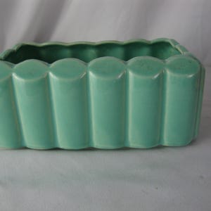Vintage McCoy Aqua Ceramic Vertical Column Indoor Planter