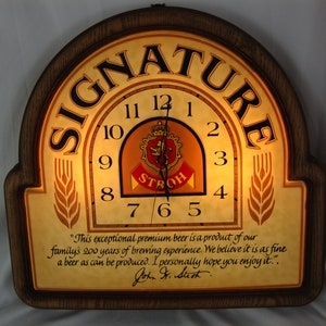 Stroh's Beerのビンテージな壁掛け時計 Strohs Beer Clock - Etsy