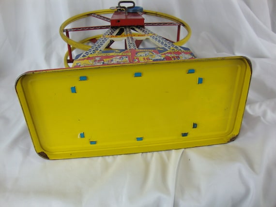 1950s Tin Litho the Giant Ride Ferris Wheel Circus 1950s Tin Litho the Giant Ride Ferris Wheel Circus