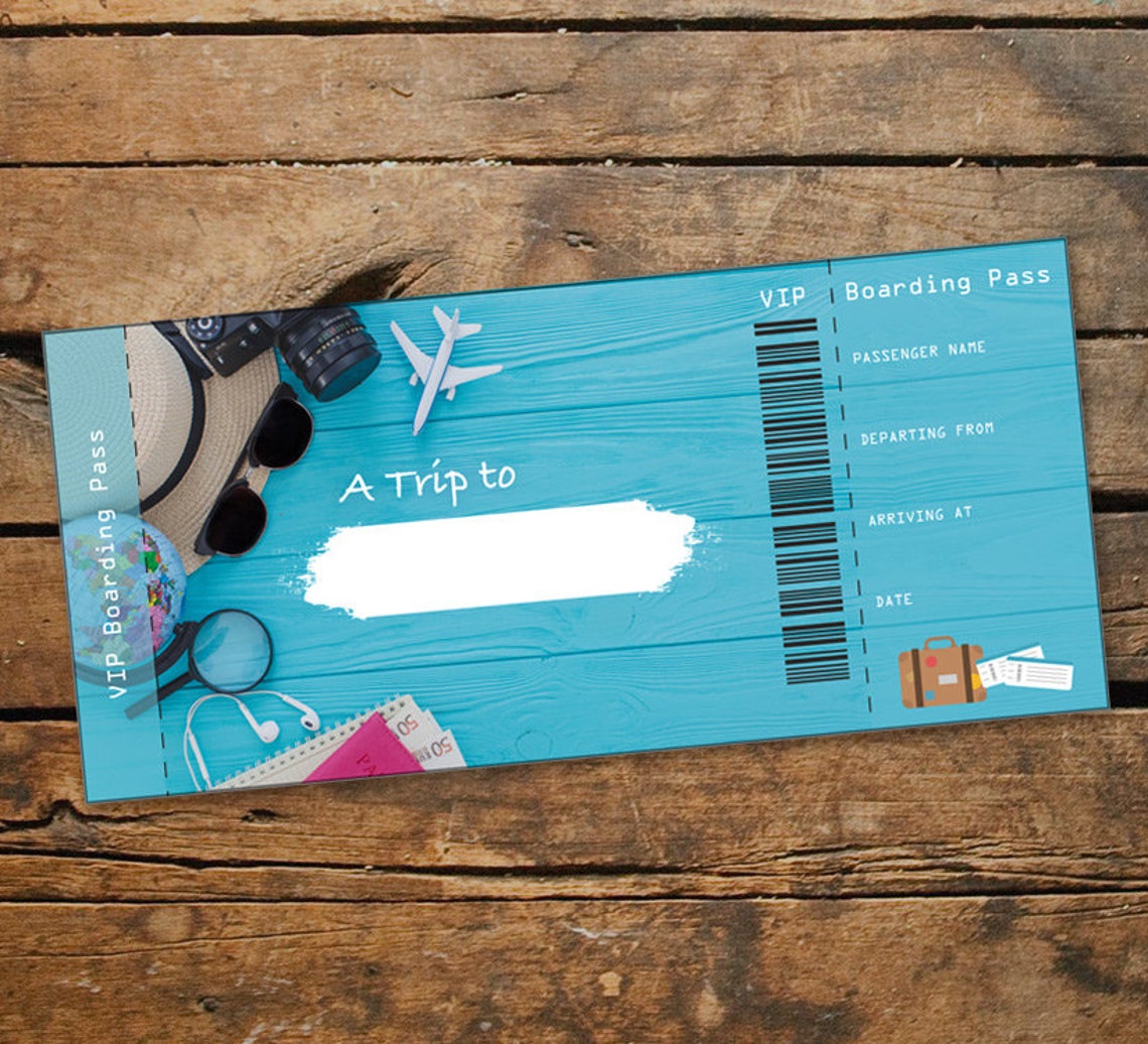 Custom Boarding Pass A Trip to customize Destination Etsy