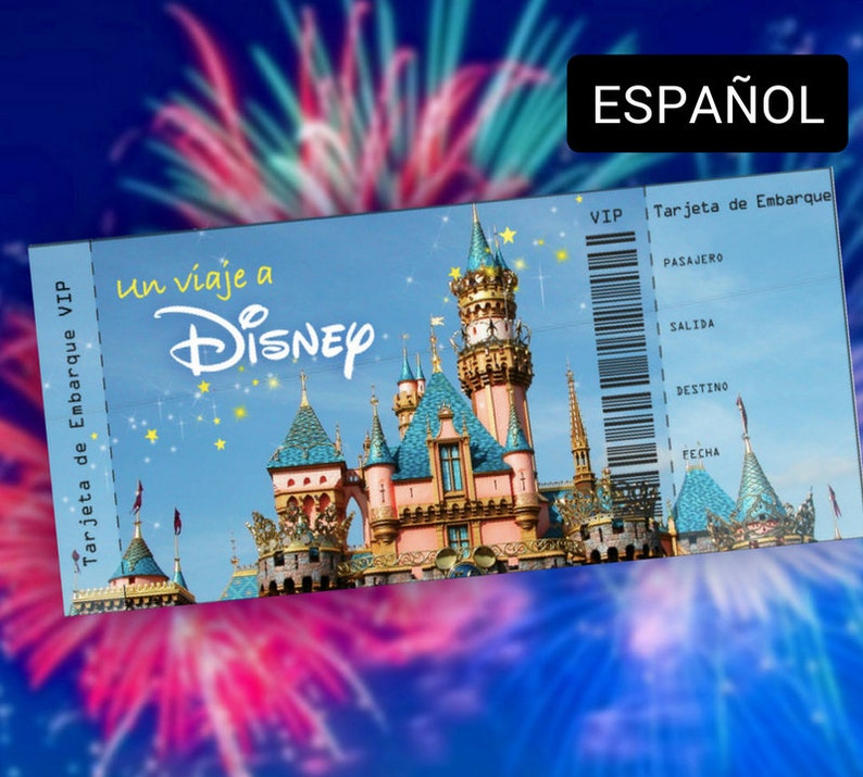 Carta Sorpresa Viaje A Disney En Español