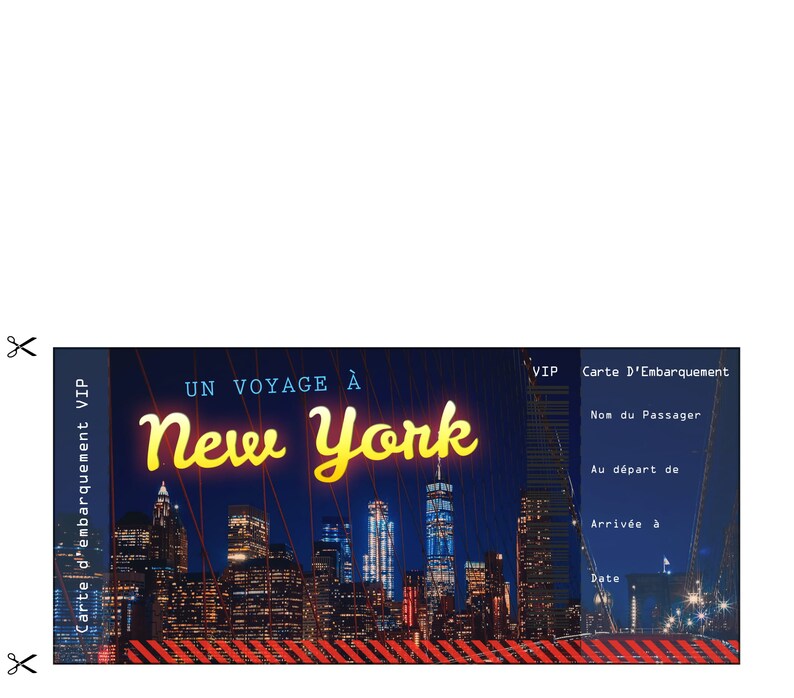 Billet De Voyage Surprise U00e0 New York Billet De Vacances Imprimable Carte D Embarquement Personnalis U00e9e Un Voyage U00e0 New York Blank Cards Paper Party Supplies Efp Osteology Org