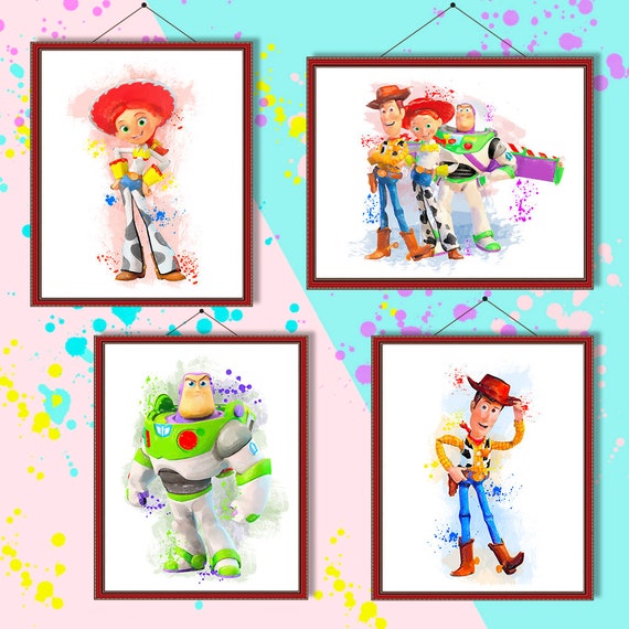 Toy Story Watercolor Toy Story Print Toy Story Poster Wall Etsy