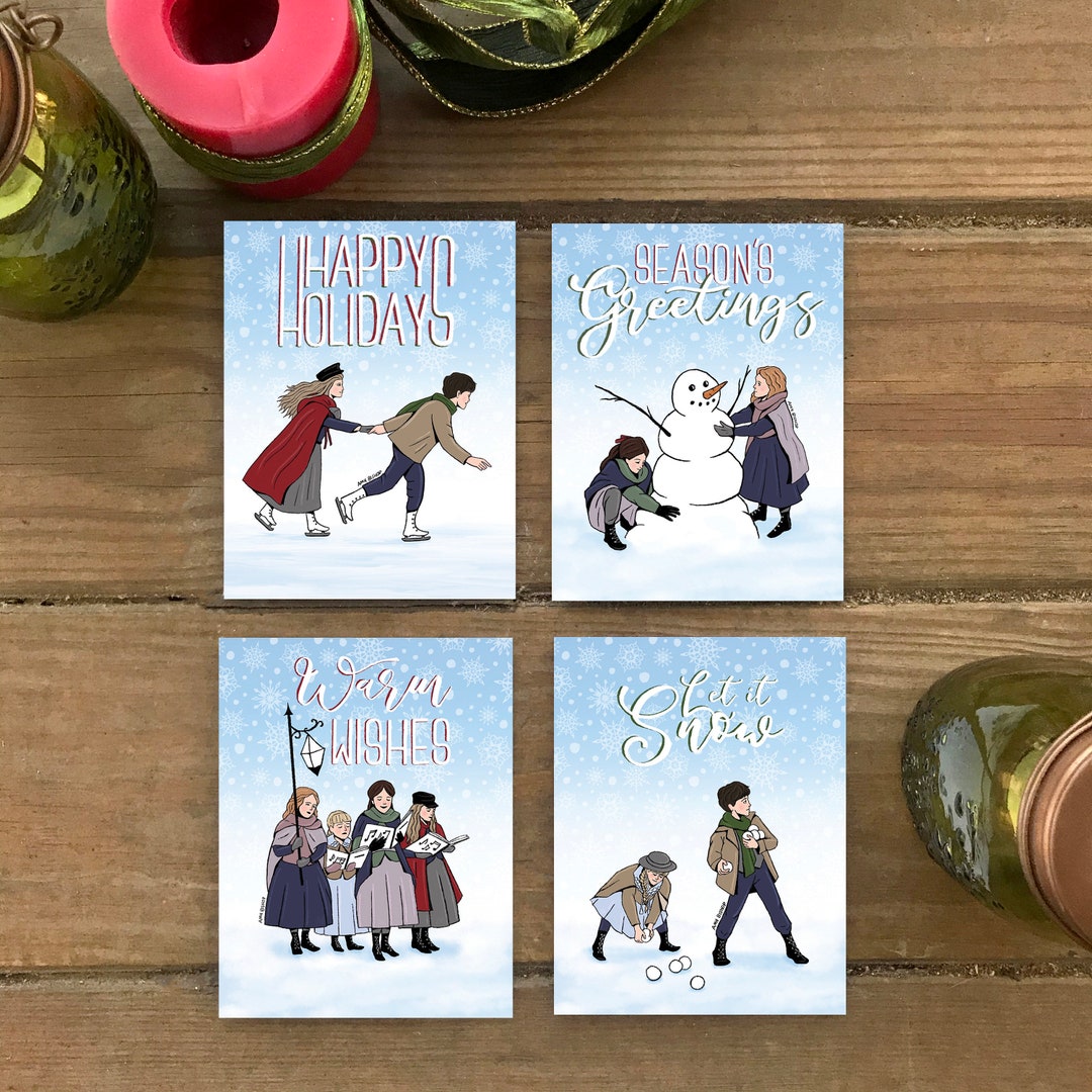 Little Women Christmas Cards, Set of 8 Etsy