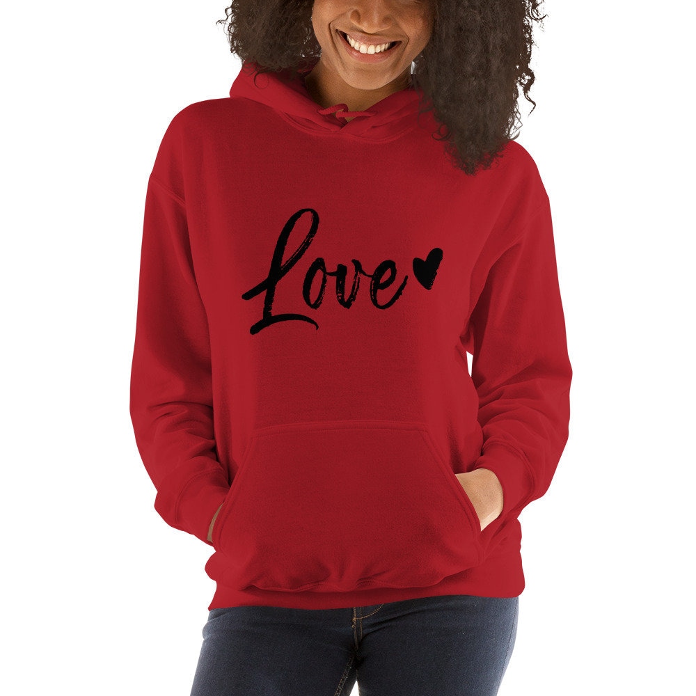 Love Hooded Sweatshirt | Etsy